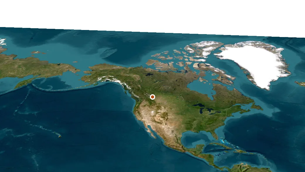 3-D terrain view of Orient Point Route