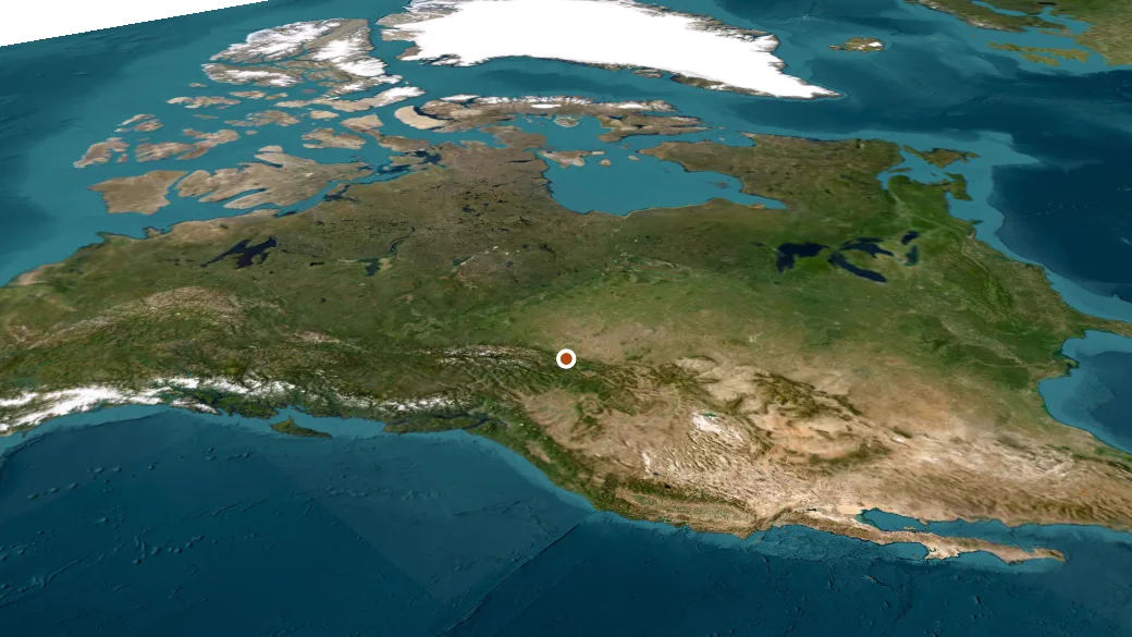 3-D terrain view of Newman Peak Trail