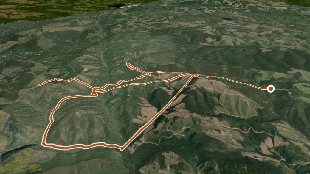 3-D terrain view of Quad Trail