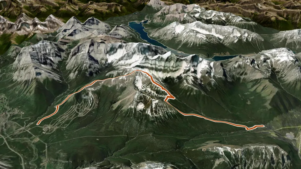 3-D terrain view of Centennial Ridge