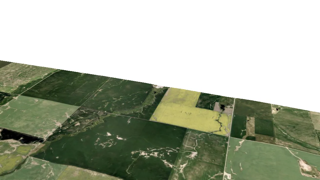 3-D terrain view of Anderson Peak Route
