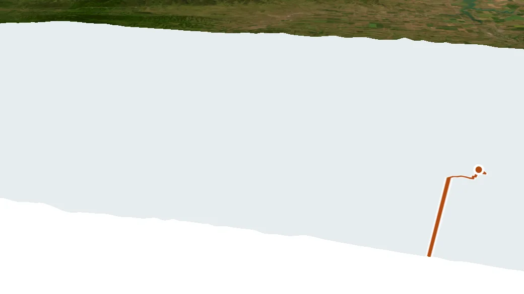 3-D terrain view of B08: High Rock Trail