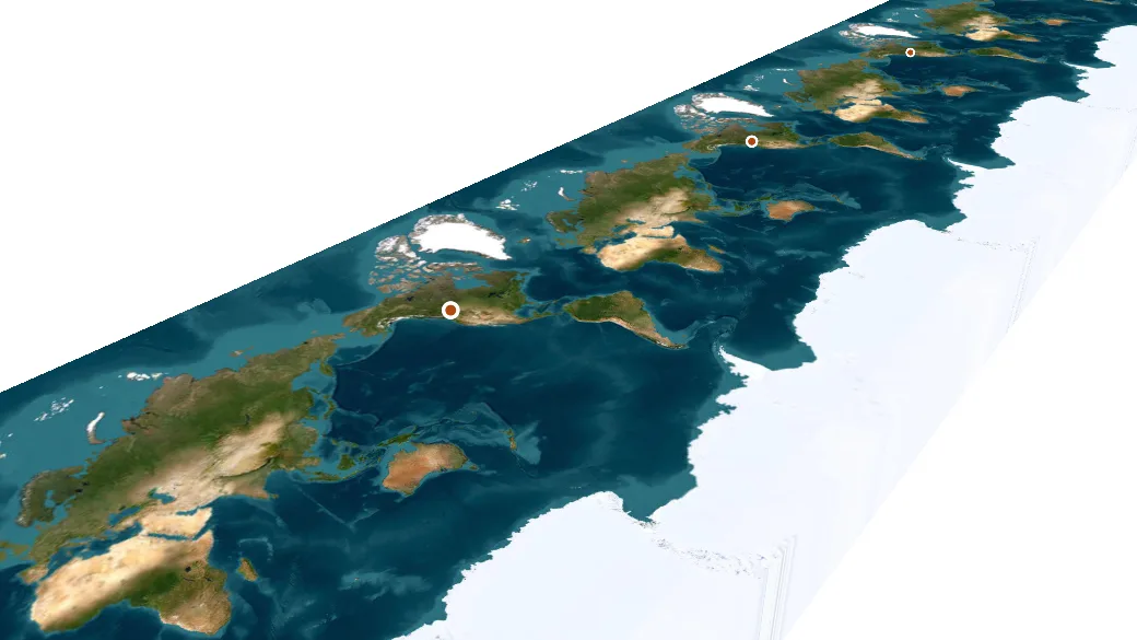 3-D terrain view of Mount Richardson Route