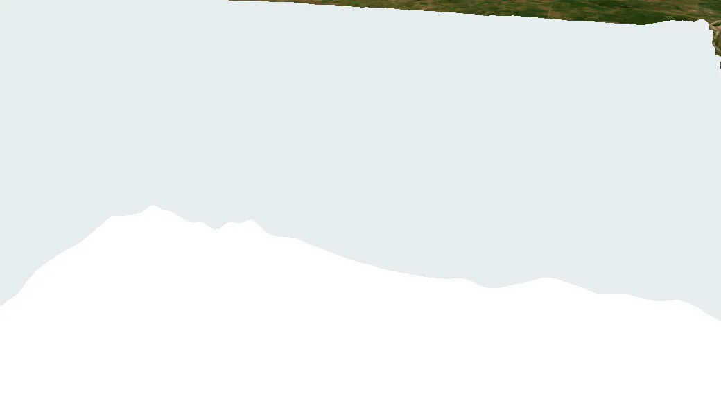 3-D terrain view of Barnaby Ridge Trail