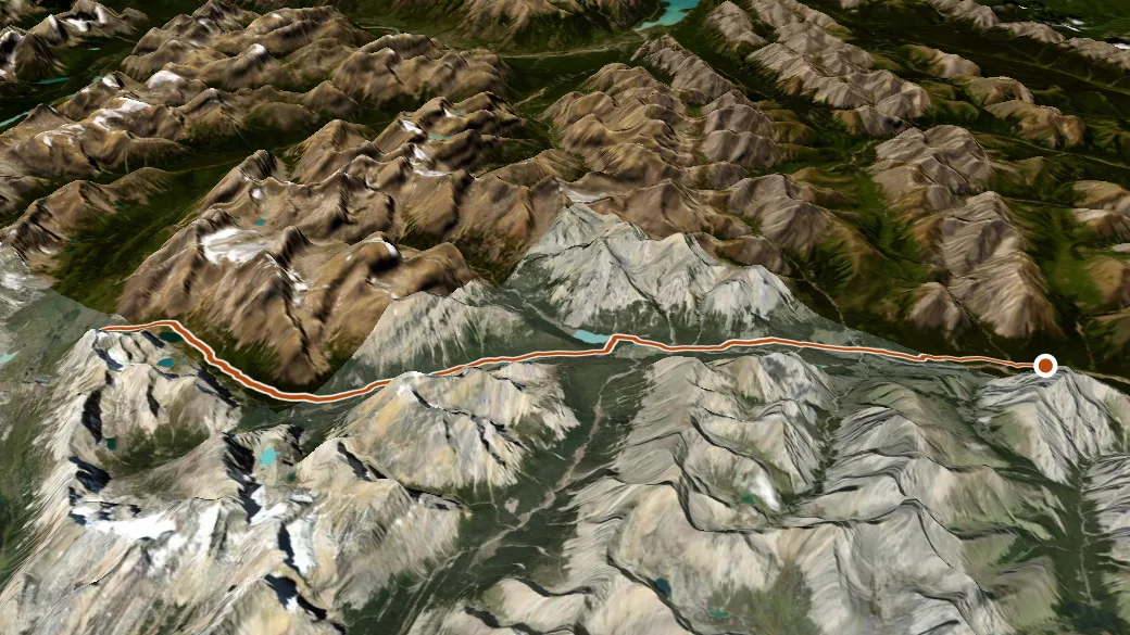 3-D terrain view of Clearwater River