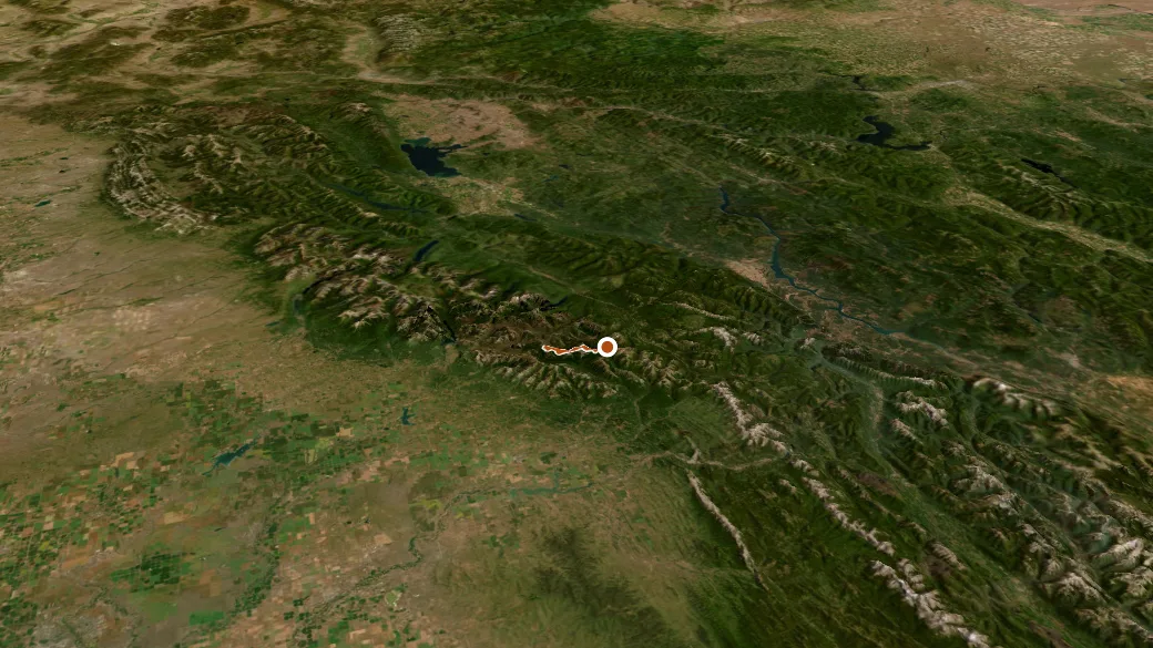 3-D terrain view of Castle WPP
