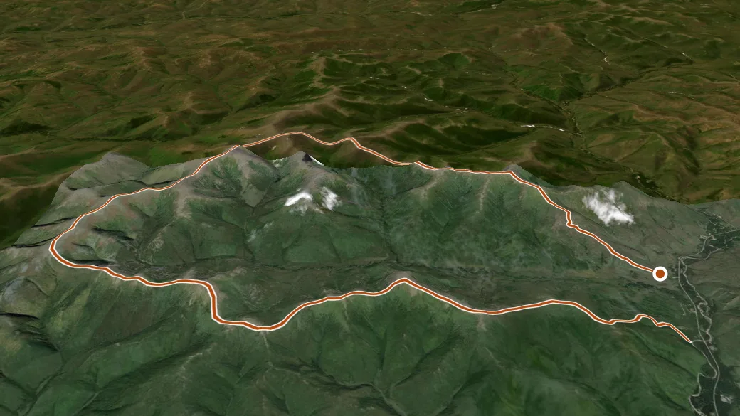 3-D terrain view of Chena Dome