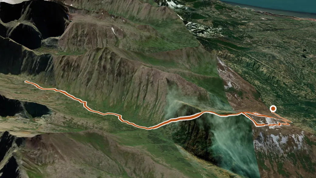 3-D terrain view of Near Point