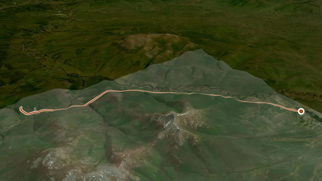 3-D terrain view of Ketchumstuk-Chicken Trail