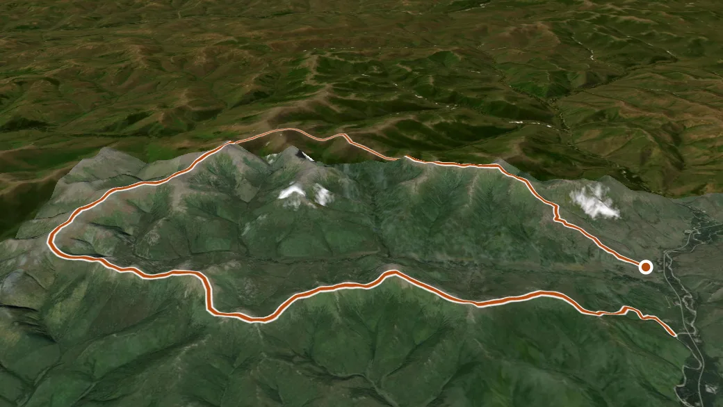 3-D terrain view of Chena Dome