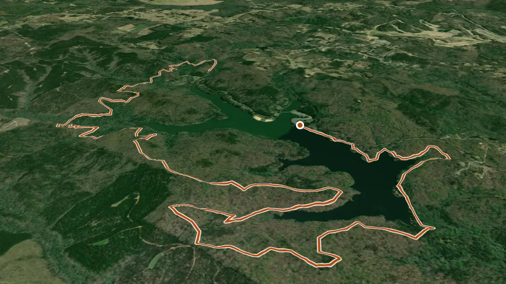 3-D terrain view of Tashka Trail