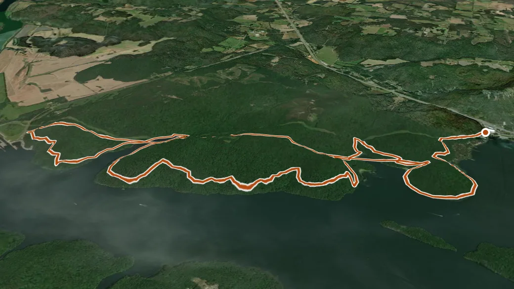 3-D terrain view of Honeycomb