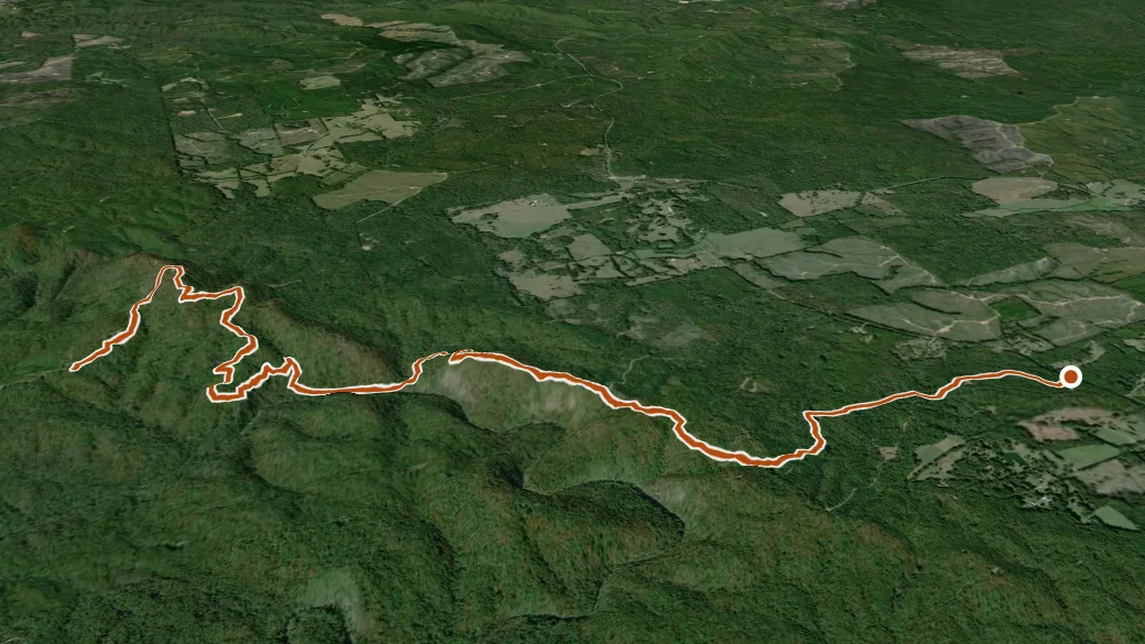 3-D terrain view of Pinhoti National Recreation Trail