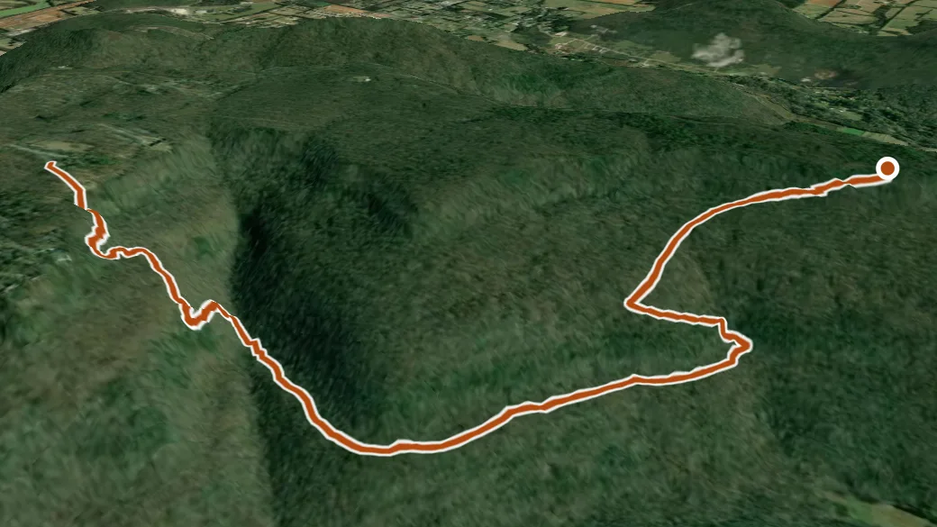 3-D terrain view of McKay Hollow Trail
