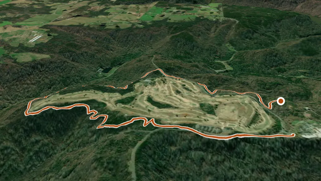 3-D terrain view of Golf Course Loop