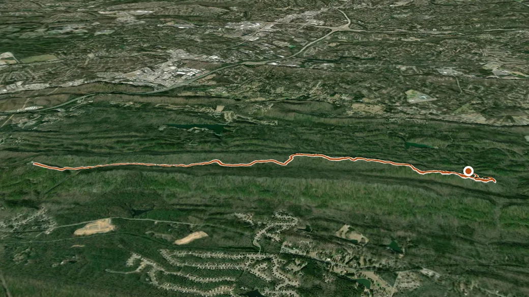 3-D terrain view of Shackleford Point Trail