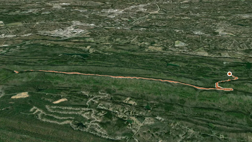 3-D terrain view of South Rim Trail
