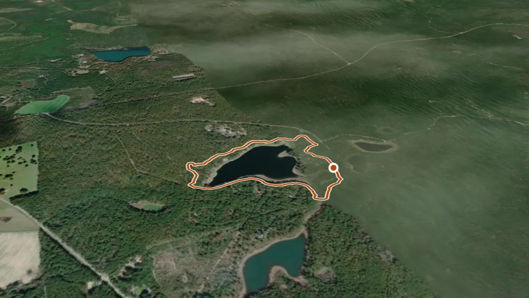 3-D terrain view of Conecuh Lake Shore Loop Trail