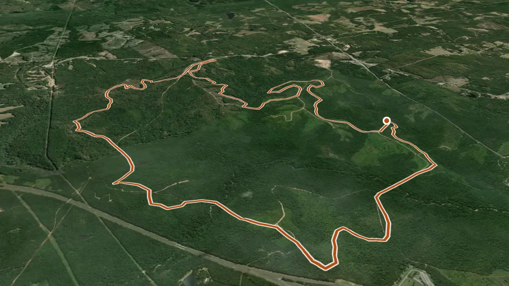 3-D terrain view of Bold Destiny Horse Trail