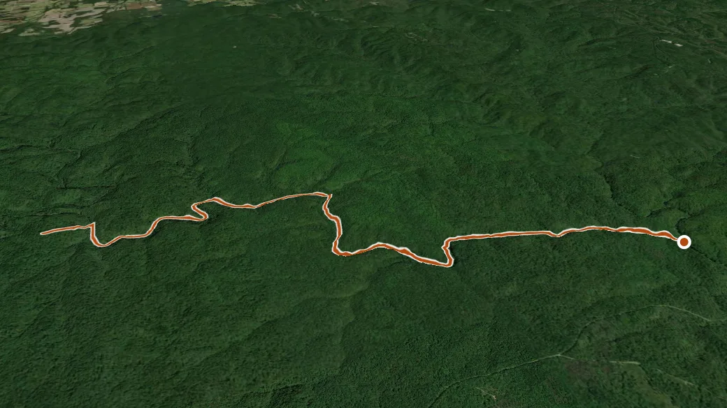 3-D terrain view of Sipsey Wild Hiking Trail