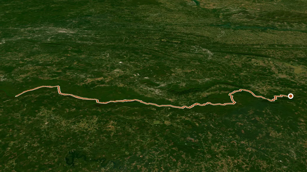 3-D terrain view of Pinhoti Nrt
