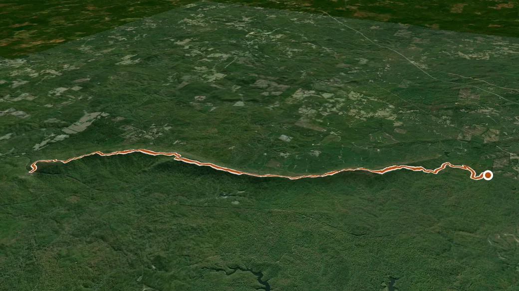3-D terrain view of Pinhoti Nrt Section 10