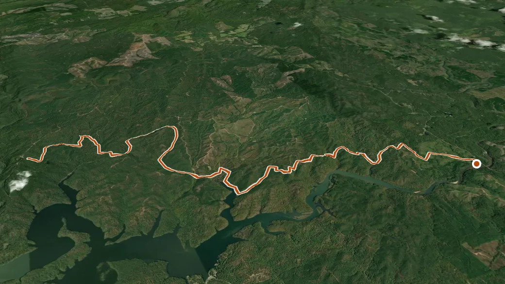 3-D terrain view of Coosa Trail