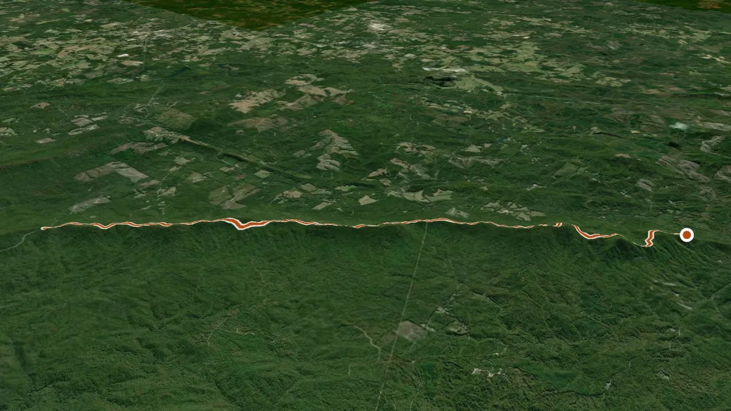 3-D terrain view of Skyway Motorway