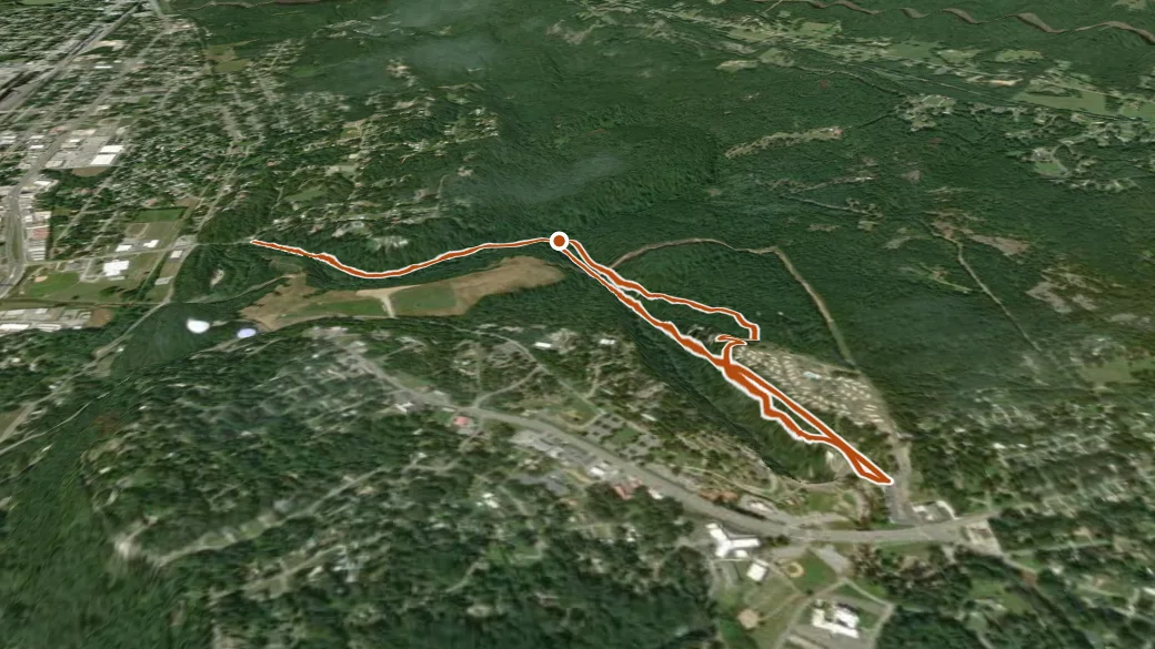 3-D terrain view of Black Creek Trail