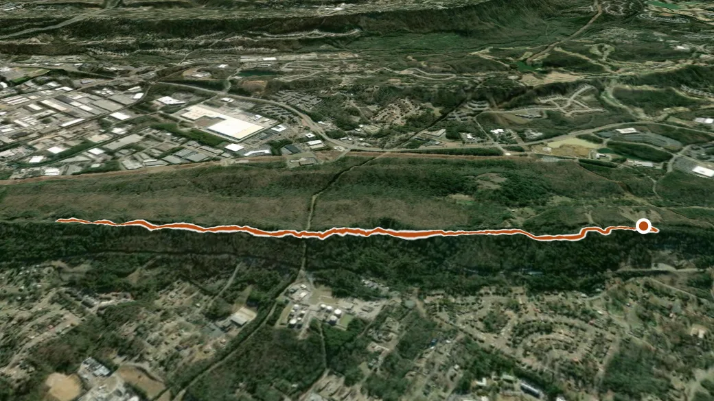 3-D terrain view of Skyhy Ridge Walk