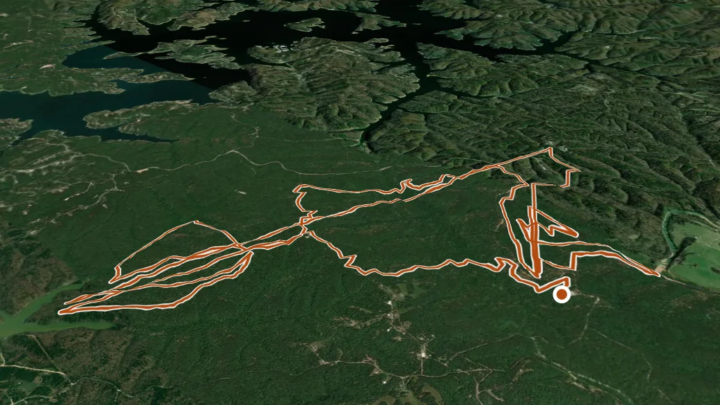 3-D terrain view of Hidden Diversity Multi-Use Trail