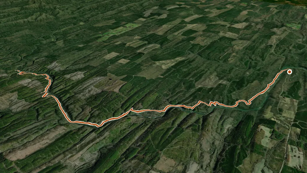3-D terrain view of River Corridor Trail