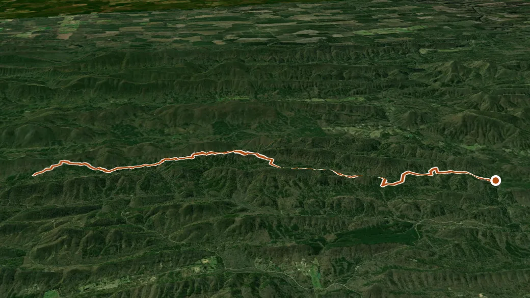 3-D terrain view of Wolf Pen Gap 6
