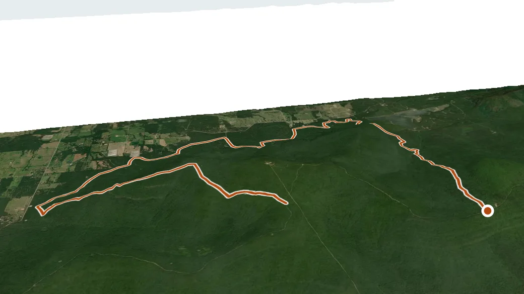 3-D terrain view of Poteau Mtn Multi-Use Trail