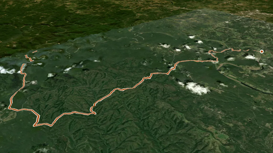 3-D terrain view of Oht Sylamore Section