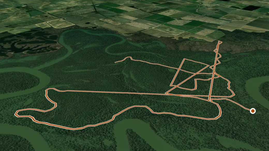 3-D terrain view of Stinking Bay Island Walking Trails