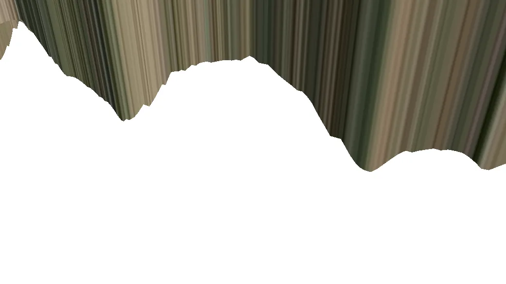 3-D terrain view of Super Trail