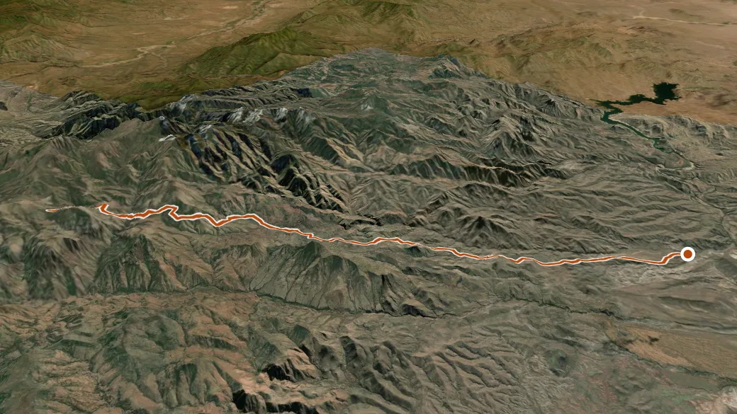 3-D terrain view of Davenport