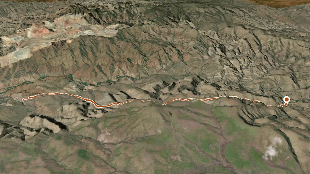 3-D terrain view of Hickey Springs