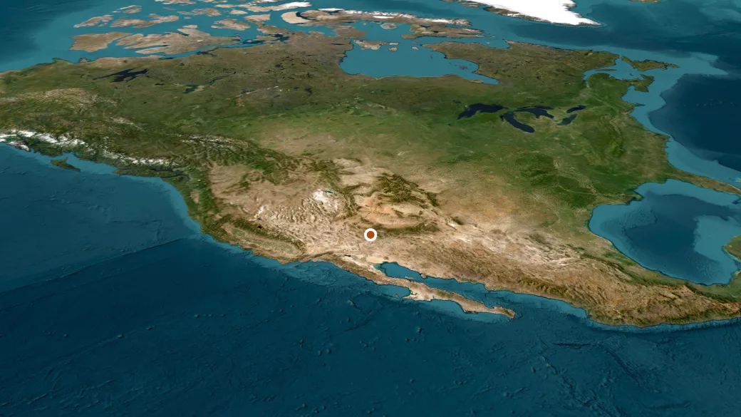 3-D terrain view of South Benches