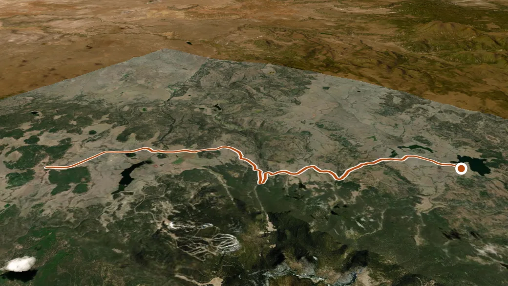 3-D terrain view of Railroad Grade