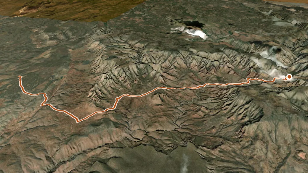 3-D terrain view of Sycamore Basin
