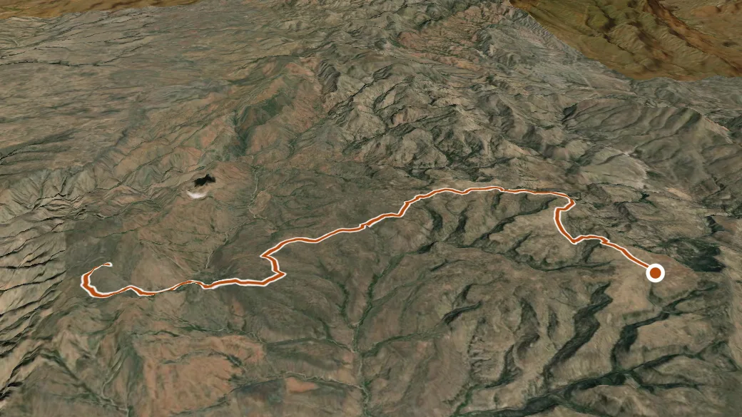 3-D terrain view of Cooks Mesa