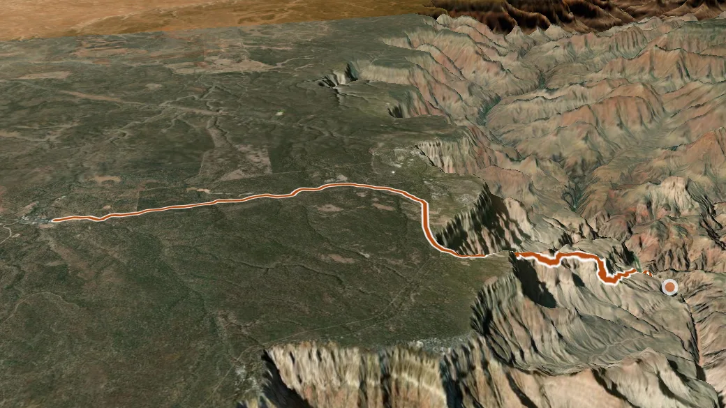 3-D terrain view of Arizona