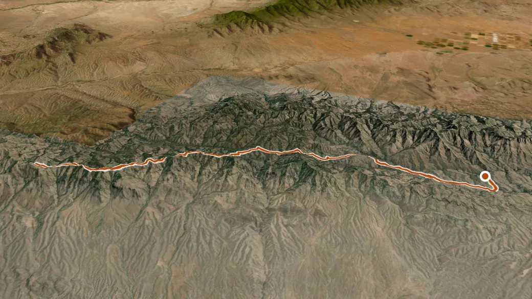 3-D terrain view of West Divide