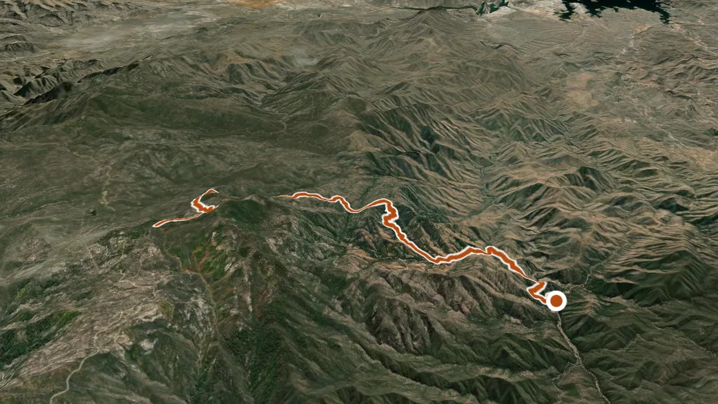 3-D terrain view of Lane Mountain