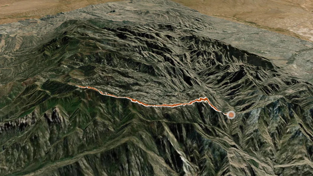 3-D terrain view of Mount Lemmon