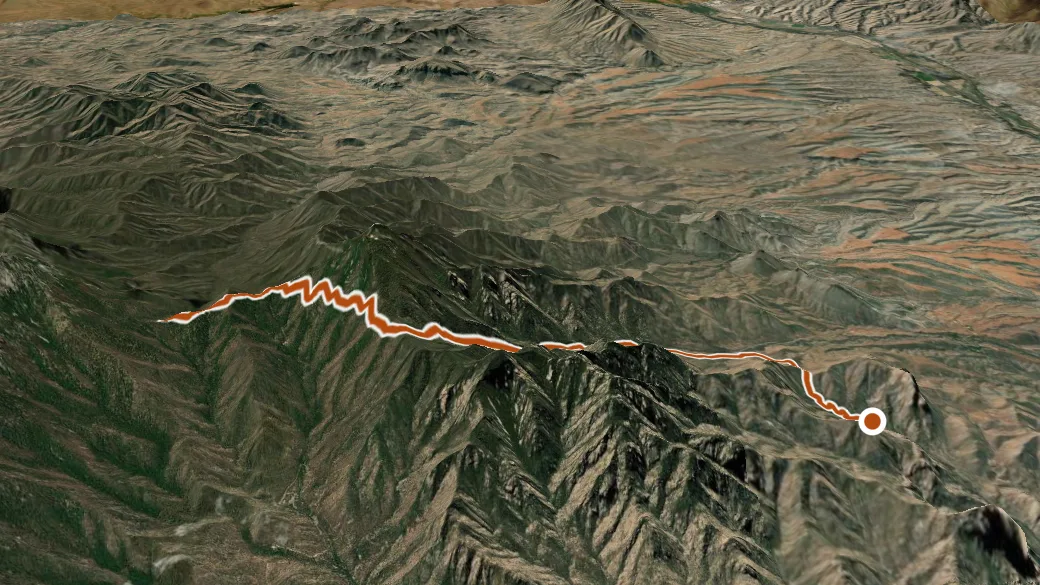 3-D terrain view of Agua Caliente