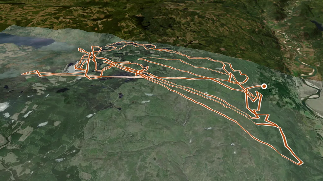 3-D terrain view of Seven Sisters Equestrian Trails