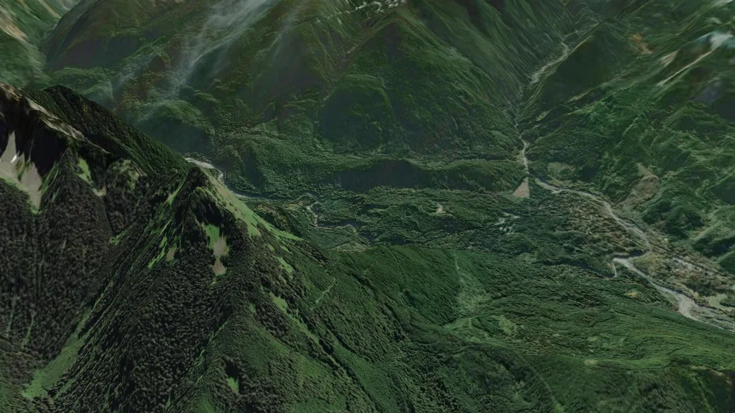 3-D terrain view of Vedder Mtn Motor Bike